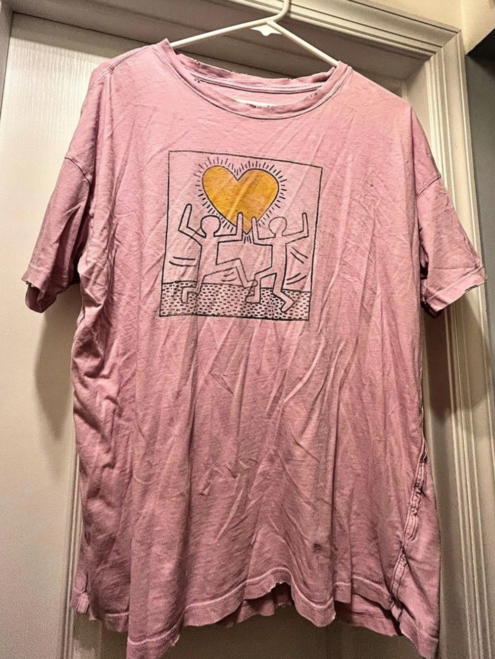aerie Graphic Tee in Pink Size Medium